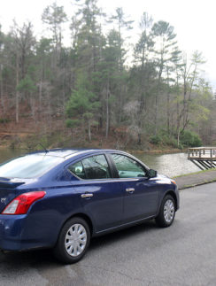 Blue Ridge Parkway Nissan Versa car Hertz