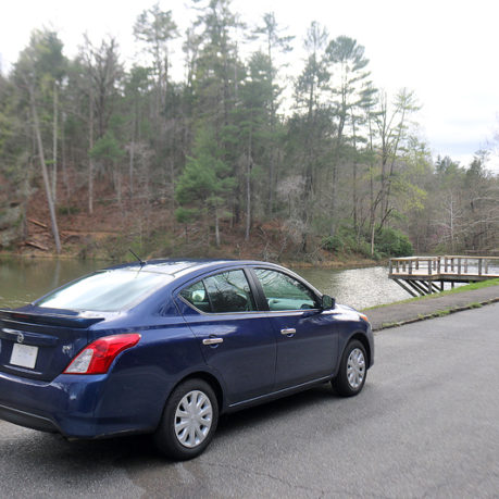 Blue Ridge Parkway Nissan Versa car Hertz