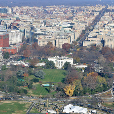 White House view from Washington Monument