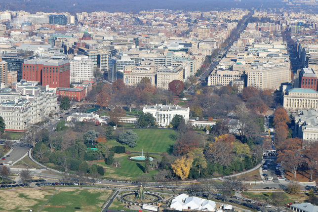 White House view from Washington Monument