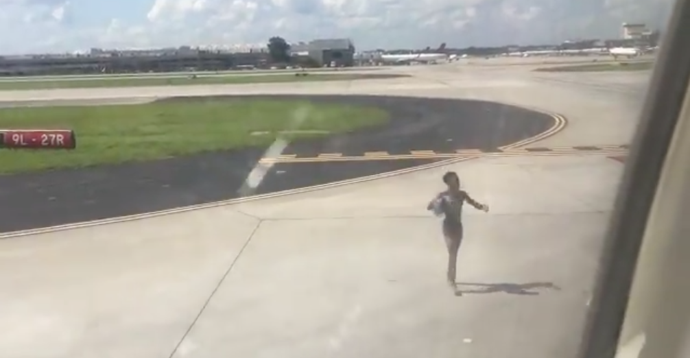 Man in Underwear Attempts to Board Airplane