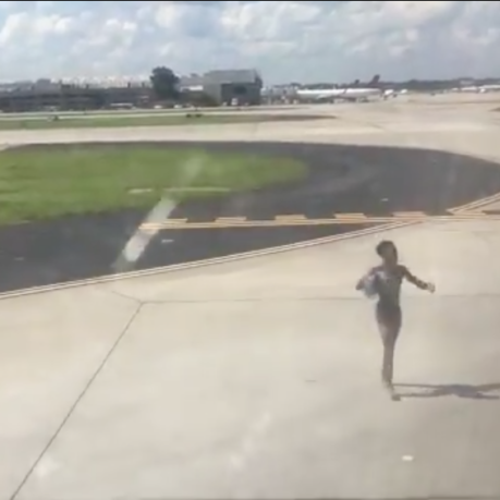 Man in Underwear Attempts to Board Airplane