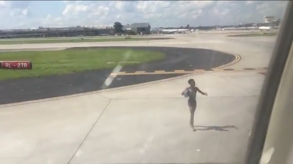 Man in Underwear Attempts to Board Airplane