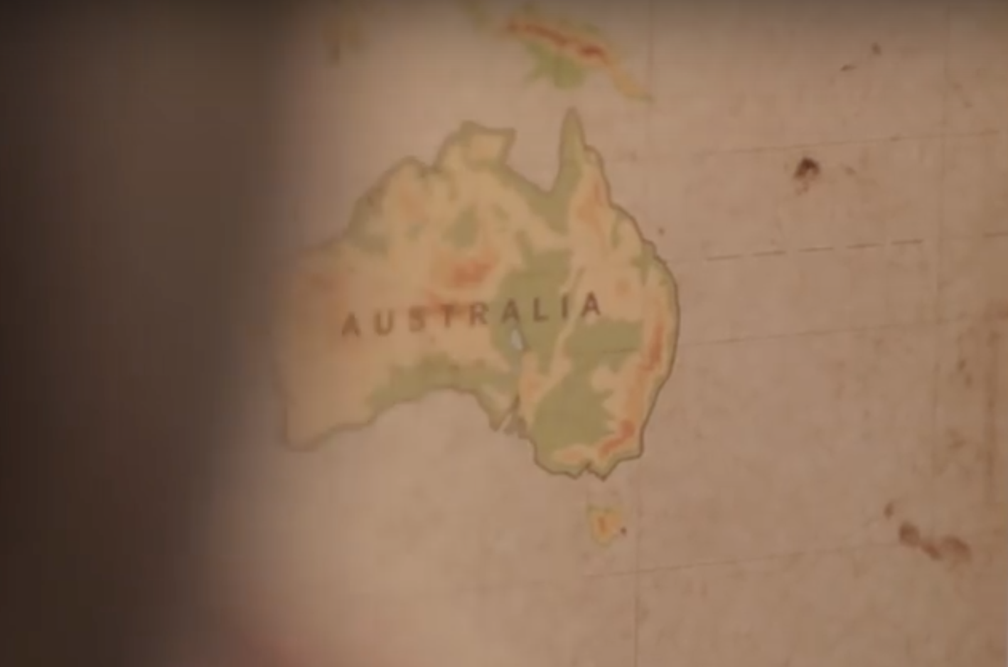 a map of australia with black text
