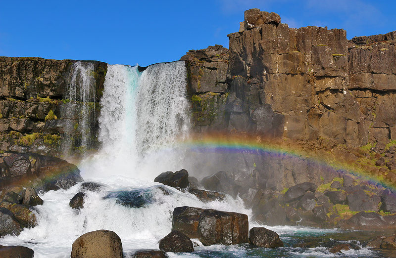 Öxaráfoss Þingvellir National Park Iceland