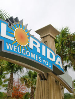Florida welcome sign