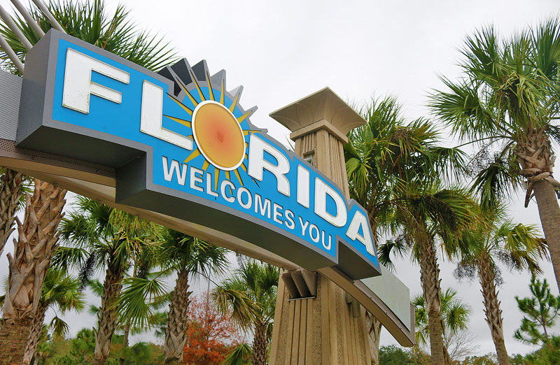 Florida welcome sign