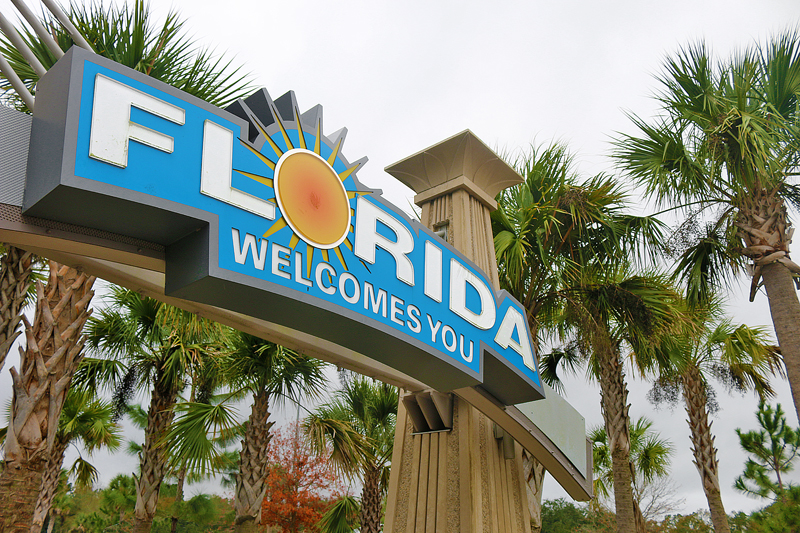 Florida welcome sign