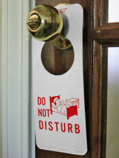 Do not disturb sign