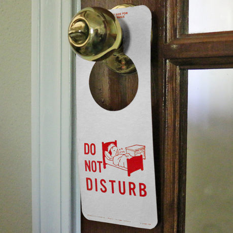 Do not disturb sign