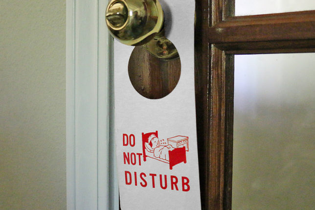 Do not disturb sign