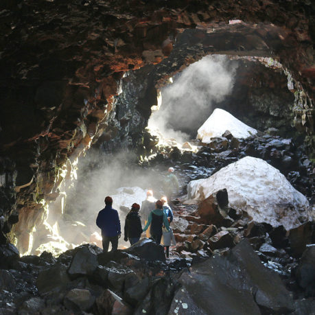 Raufarhólshellir Lava Tube Cave in Iceland