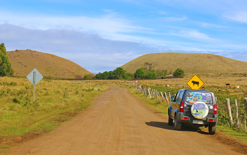 Easter Island road driving