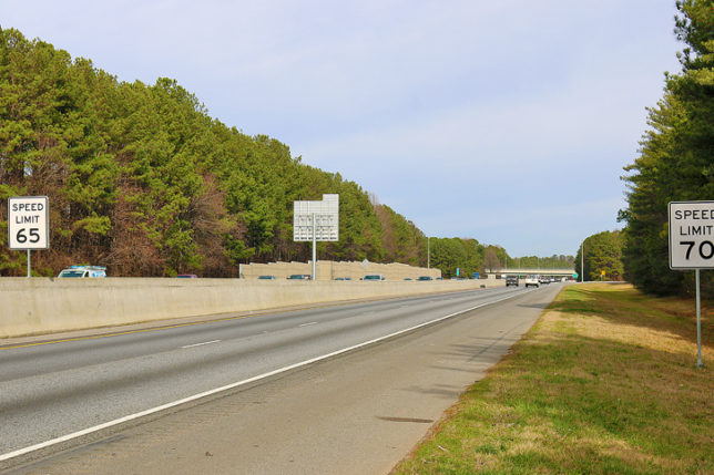 speed limit sign highway