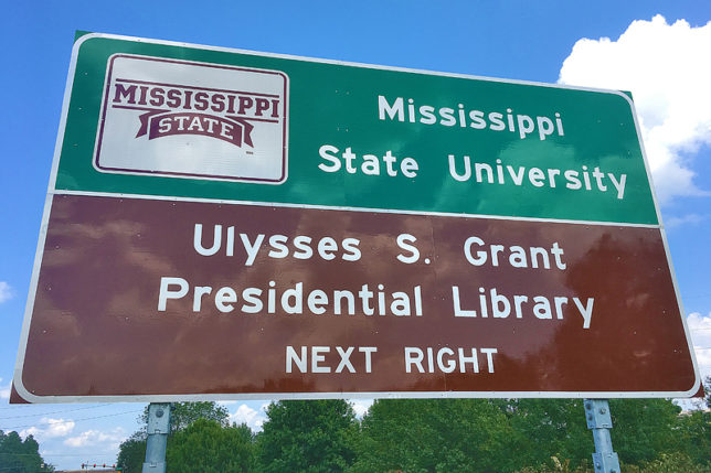Mississippi State highway sign