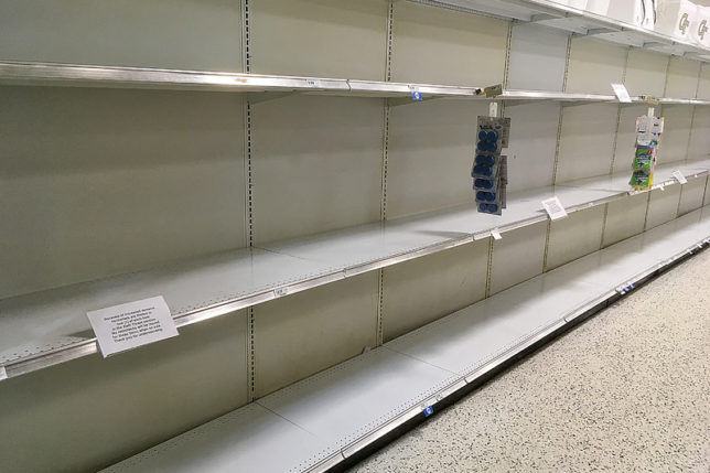 empty shelves