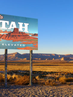 Utah welcome sign