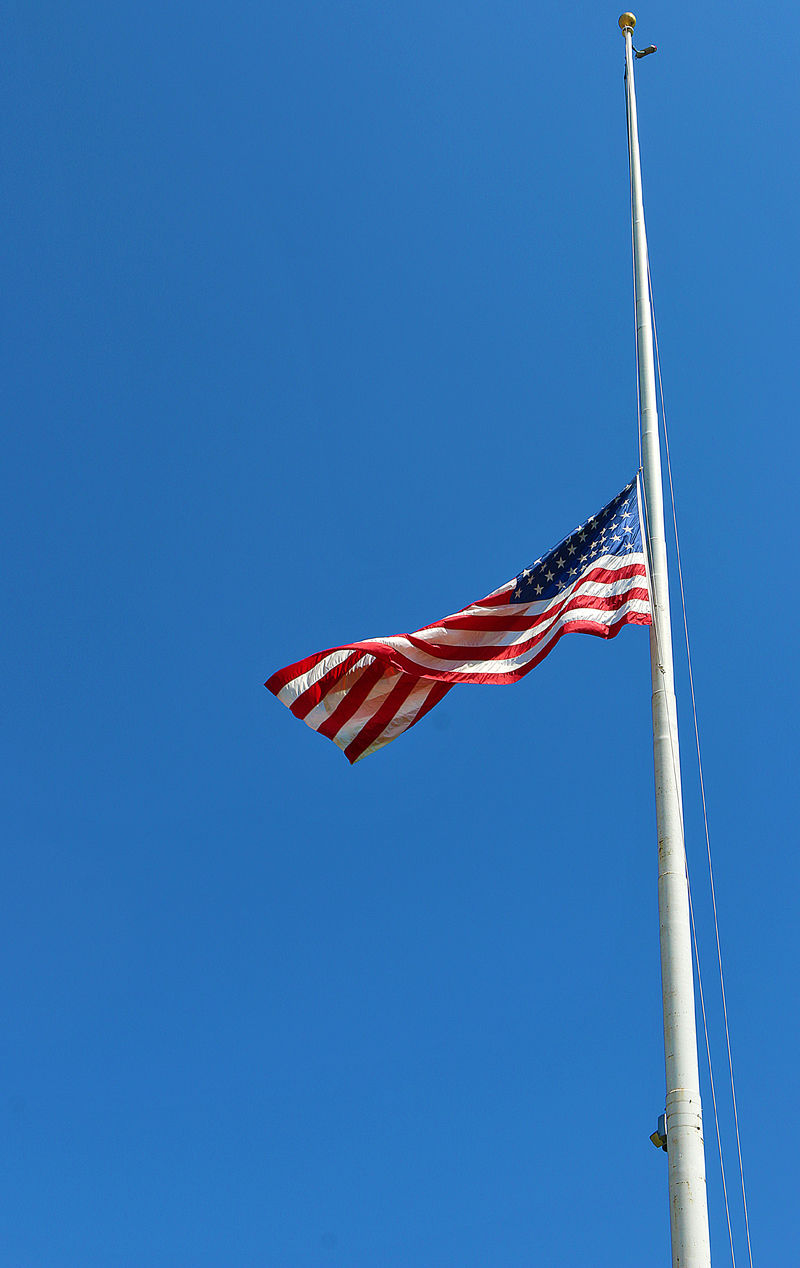 Arlington National Cemetery American flag half staff