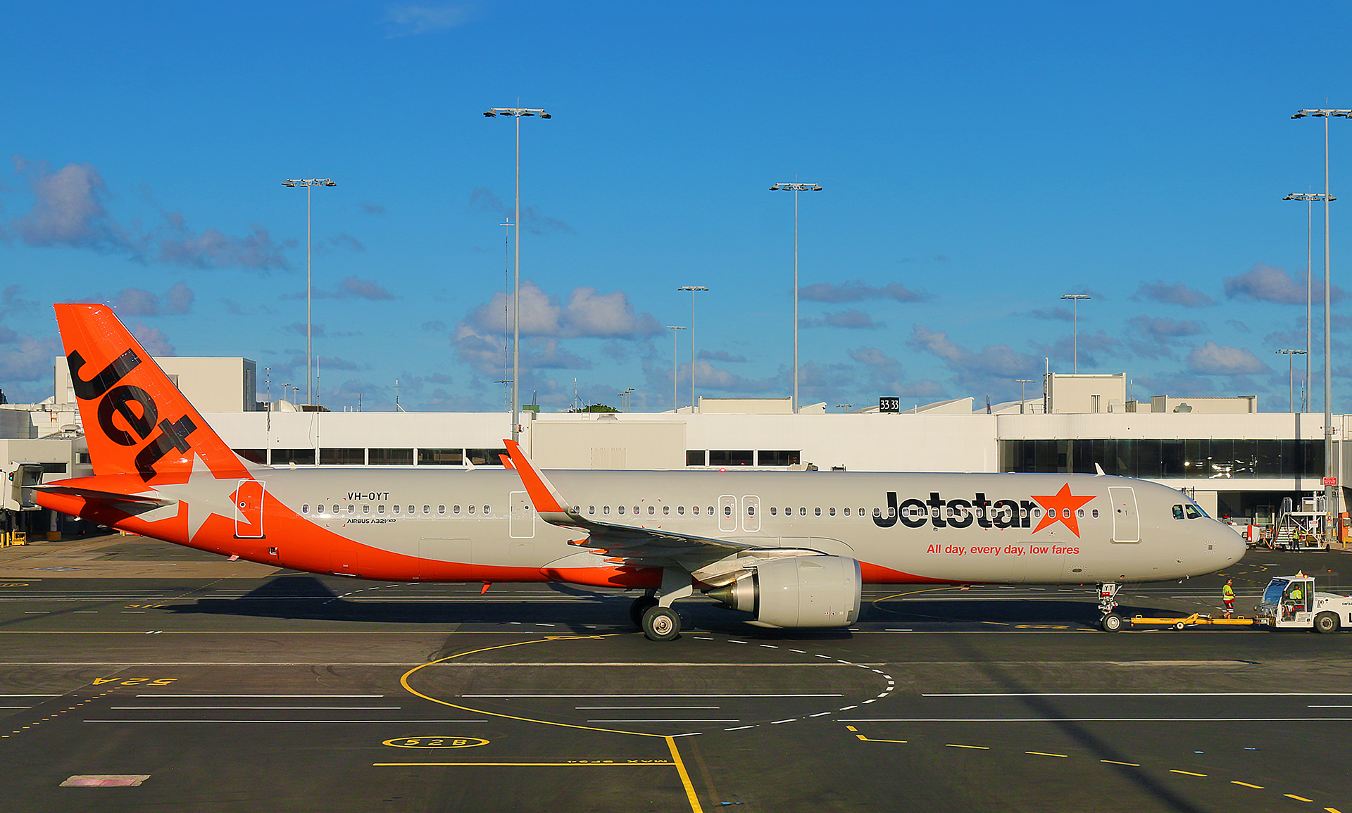 an airplane on the runway