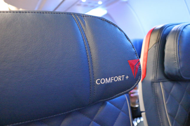 Delta Air Lines Comfort+ seat