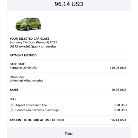 a screenshot of a car price list