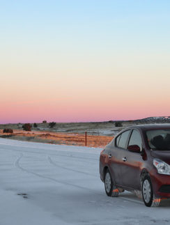Canyonlands National Park road Hertz snow