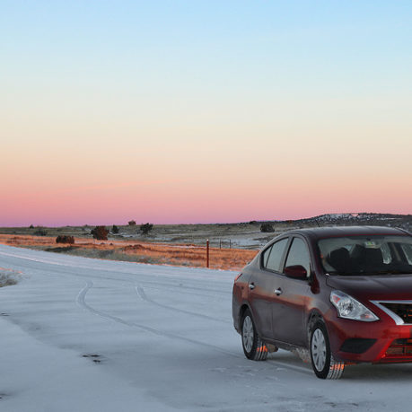 Canyonlands National Park road Hertz snow