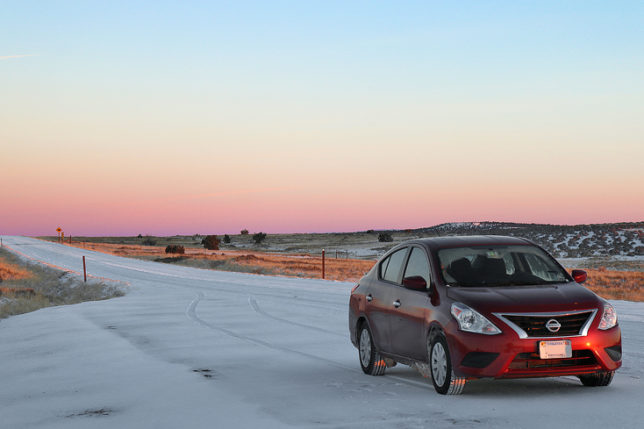 Canyonlands National Park road Hertz snow