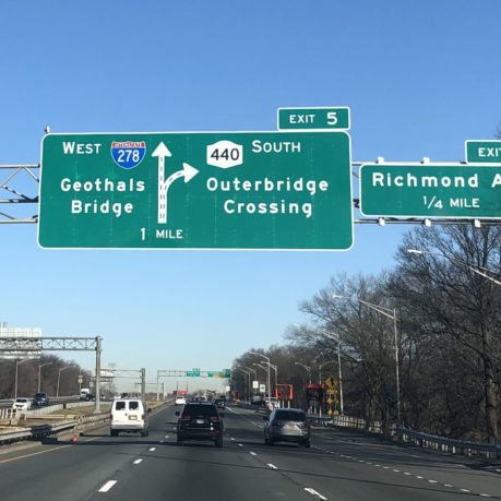 a road sign on a highway