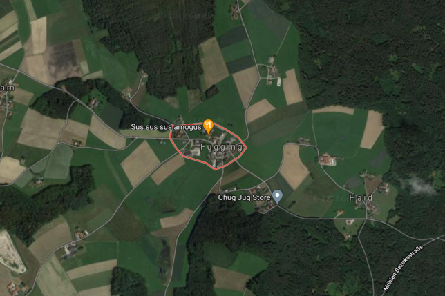 a map of a green area