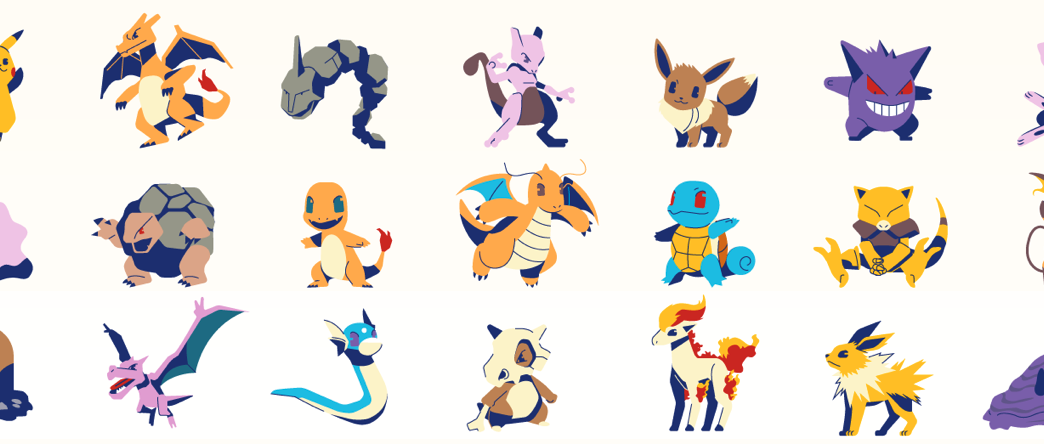 a group of cartoon animals