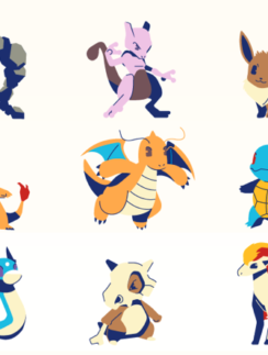 a group of cartoon animals