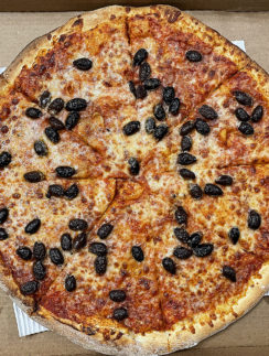 Kalamata olive pizza