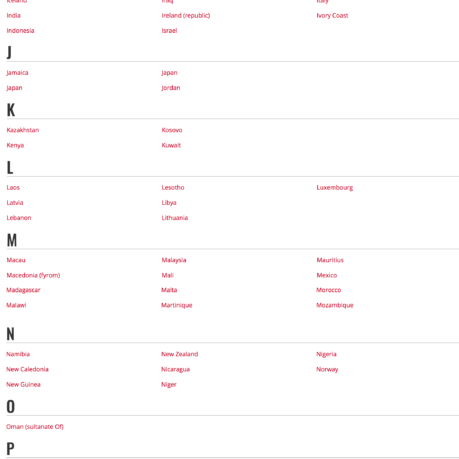 a white sheet with red text