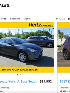 a screenshot of a car sales page