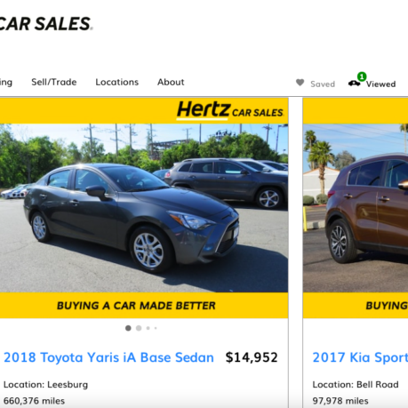 a screenshot of a car sales page