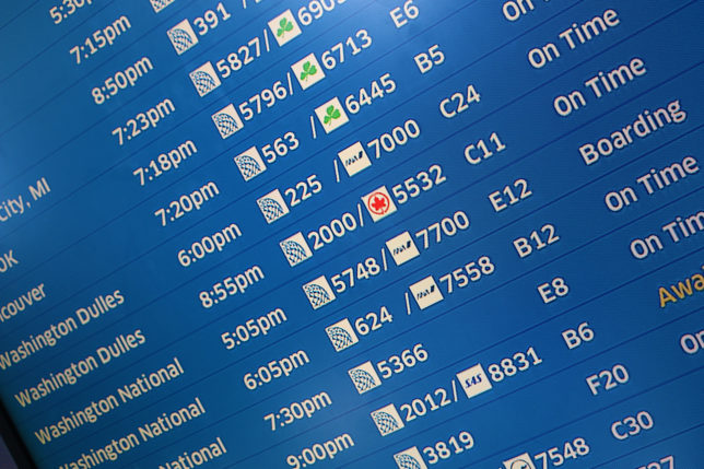 United Airlines schedule