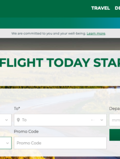 a screenshot of a travel login