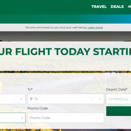 a screenshot of a travel login