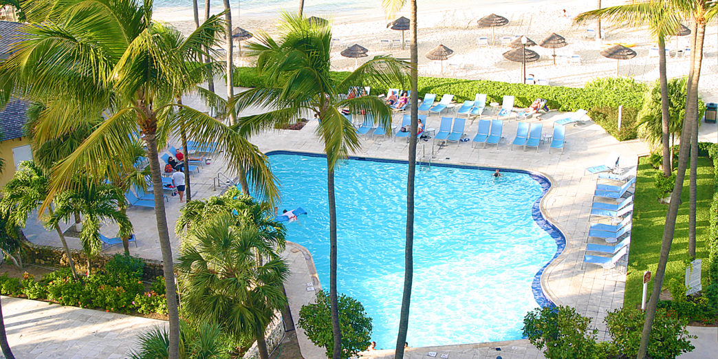 Palm trees pool British Colonial Hilton Nassau