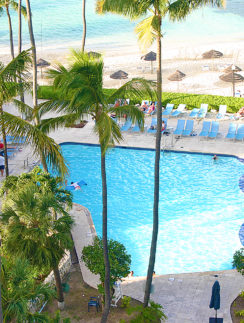 Palm trees pool British Colonial Hilton Nassau