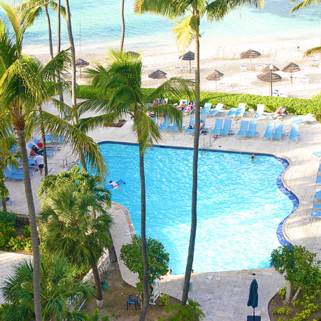 Palm trees pool British Colonial Hilton Nassau