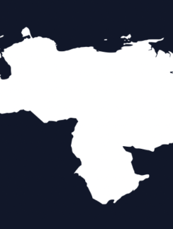 a white outline of a continent