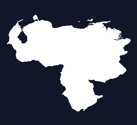 a white outline of a continent