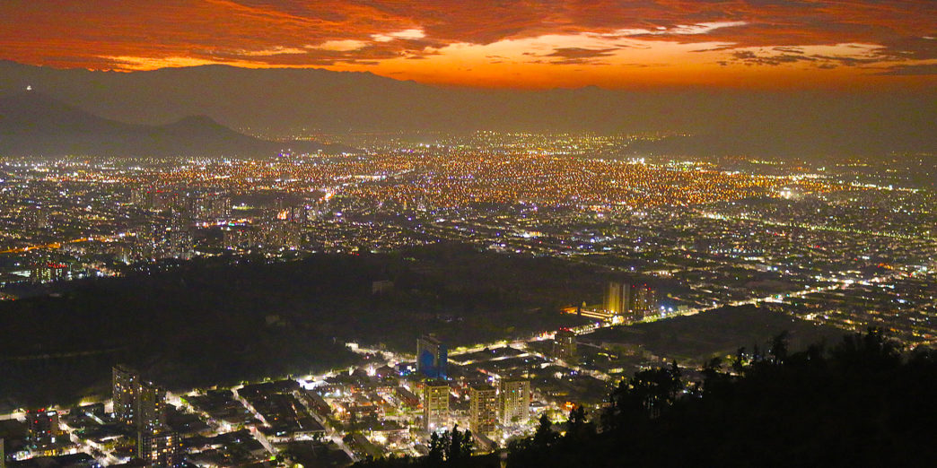 Santiago Chile sunset