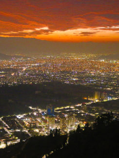 Santiago Chile sunset