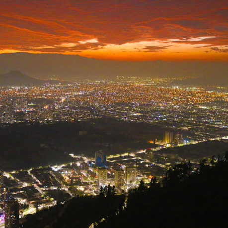 Santiago Chile sunset
