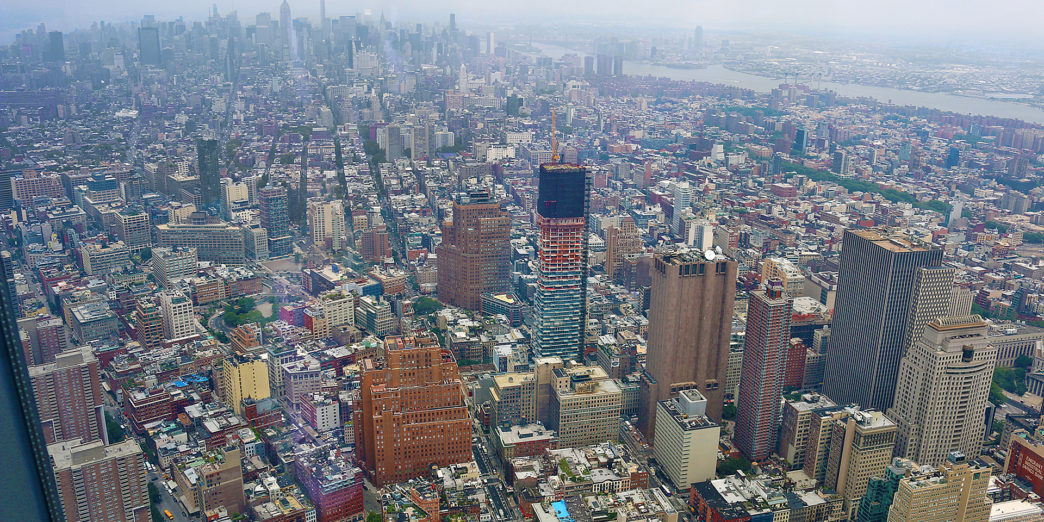 a city with many tall buildings