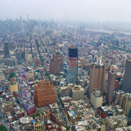 a city with many tall buildings