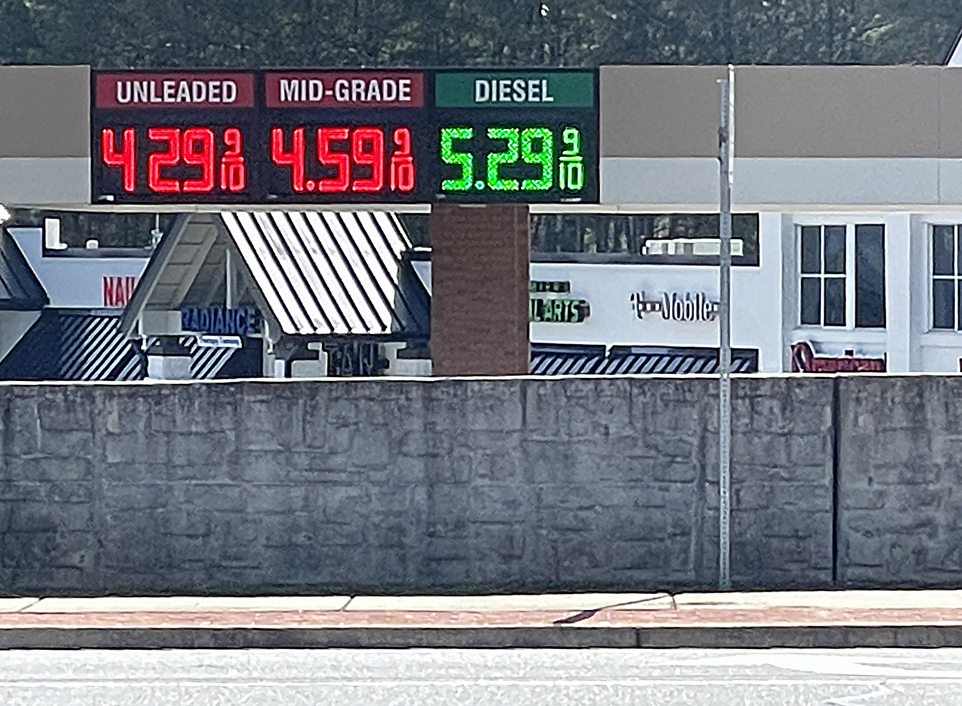 Gasoline station prices